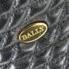 Used BALLY Tote Bag quilting leather black Chain