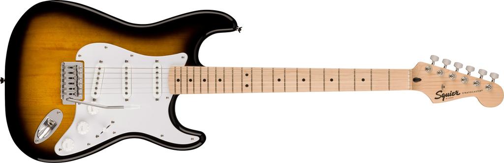 Squier by Fender Fender Squier Electric Guitar Squier Maple White Sunburst Soft Case Included Sonic™ Stratocaster®, Fingerboard, Pickguard, 2-Color
