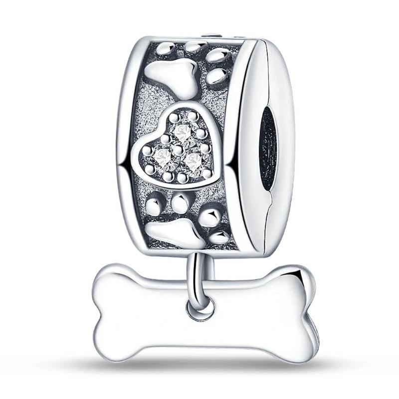 Copper Blue Series Moon Plane Space Series Glass Beads Clip Charm Fit Original Bracelet Bangle Jewelry Gift