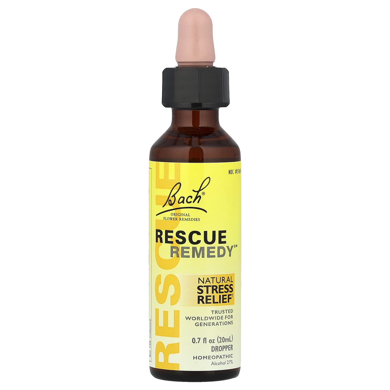 

Original Flower Remedy, Rescue Remedy, Natural Stress Reliever, 20 Ml (0.7 Fl Oz)
