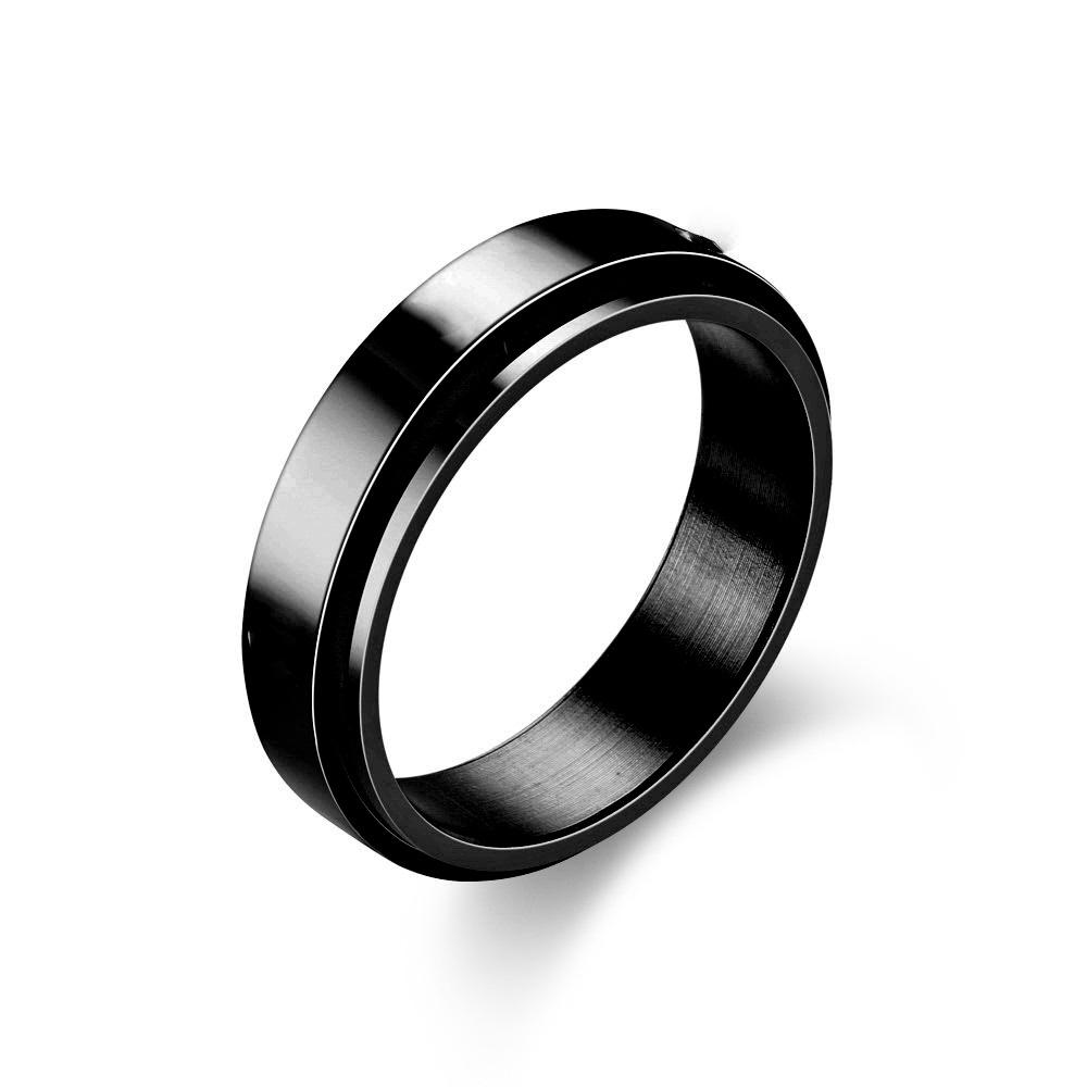 Seven-Color Titanium Steel Frosted Rotatable Ring Band
