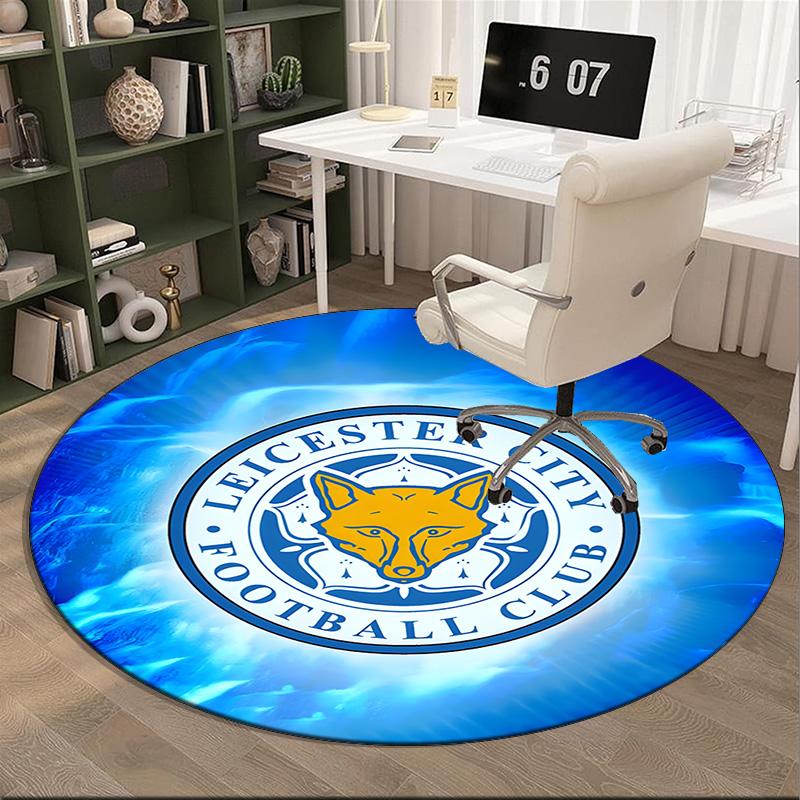 1PC round rug Fc Crest Design Printed Round Area Rug ,Rug For Home Office, Round Chair Rug, Decorative Carpet Fan gifts Christmas gift