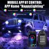 Neon Lamps Music Sync RGB LED Rock Lights Car Chassis Light 4/6/8 In 1 For Jeep Off-Road Truck Boat Decorative Undergolw Bluetooth APP Control