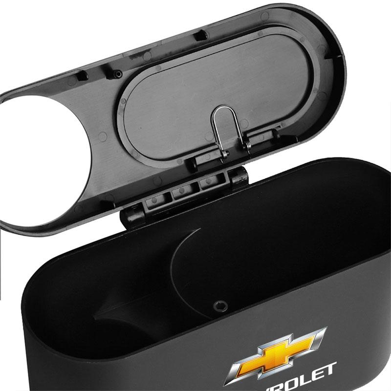 Trash Can Auto Emblem Garbage Box Bin Storage Car Accessories For Chevrolet Cruze Malibu Sail Equinox AVEO Lova RV