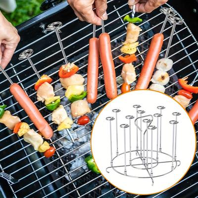 Support de brochettes pour friteuse à air pour Ninja Foodi 8QT 15 support de brochettes brochettes poulet fruits de mer légumes grille de gril en acier inoxydable pour pot instantané