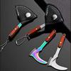 Portable Mini Sickle Pocket Knife Stainless Steel Camping EDC Knife Peeling Machine Fixed Blade Wooden Handle Kitchen