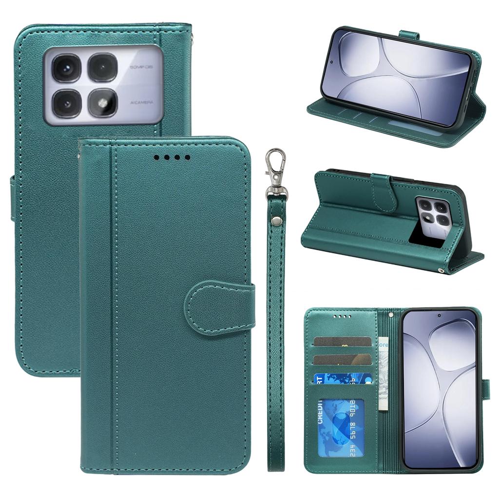 For Xiaomi Redmi K70 Ultra Wallet Case Magnetic Snap Leather Phone Cover with Strap