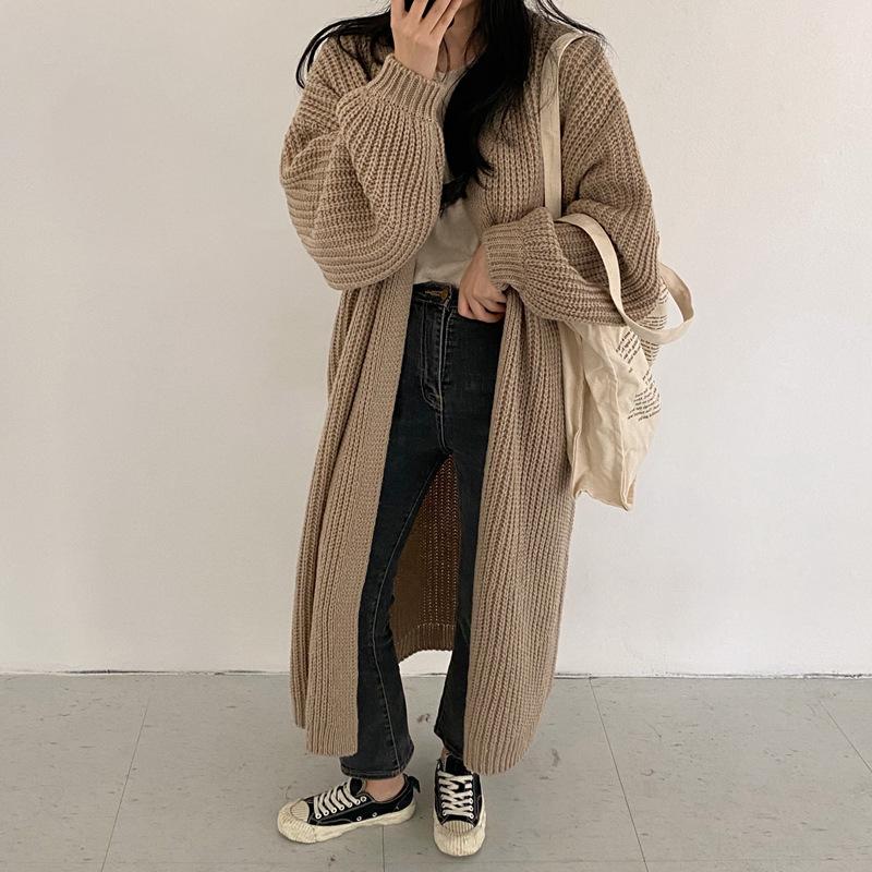long knit coat