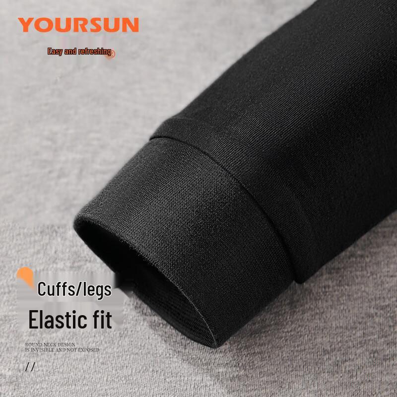 Yiershuang Men's 10A Antibacterial Pure Cotton Thermal Underwear Set