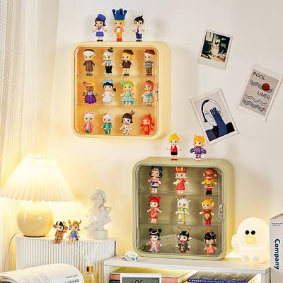 Wall Mounted Showcase Clear Blind Box Figures Display Case Figures Display Stand Dust Proof Doll Toy Storage Box