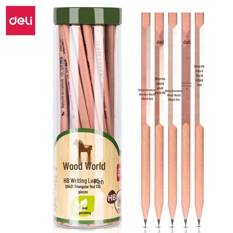 Deli HB Wooden Triangular Pencil Set