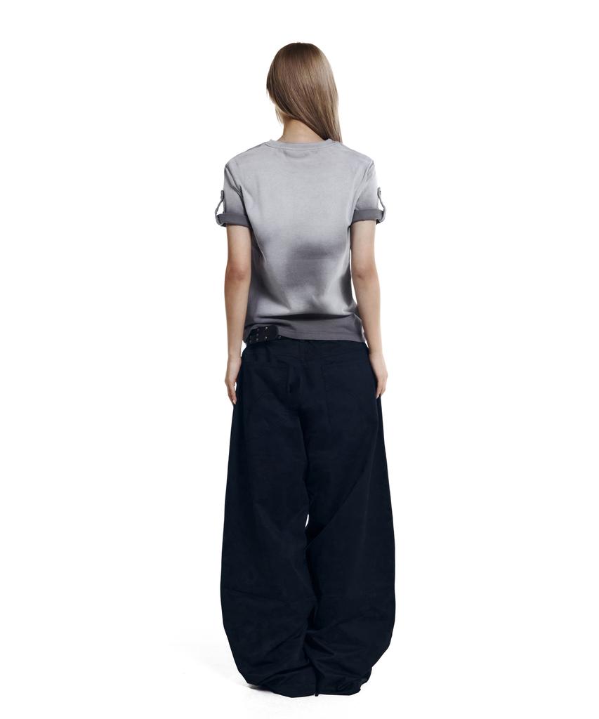 AAKAM Shirring Utility Cargo Pants (Black)