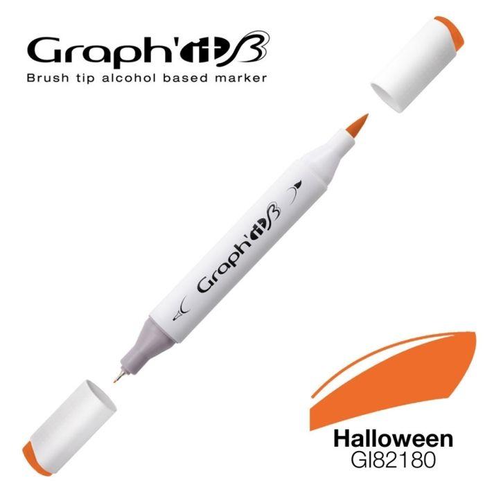 Marqueur à alcool - Graph'IT - Graph'It Brush Marker - Orange - Pointe extra-fine 0.5 mm - Indélébile