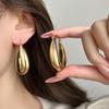 Retro Metal Frosted Brushed Hoop Earrings: Minimalist & Elegant with Unique Personality