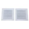 2PCS Air Vent Cover White Color Aluminum Mesh Square Shape Ventilation Register Cover for Attic Garage Ceiling