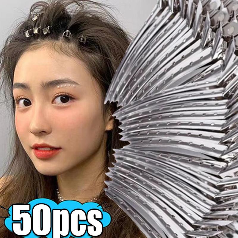 Woman Hair Care Clips Metal Steel Hairdressing Sectioning Clip Clamps Barber Hair Cut Use Styling Tools Hair Root Fluffy Hairpin