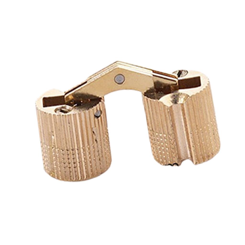 2Pcs Metal Furniture Hinge Cylindrical Cabinet Concealed Door Hinges Furniture Hardware for Wood Box Handicrafts
