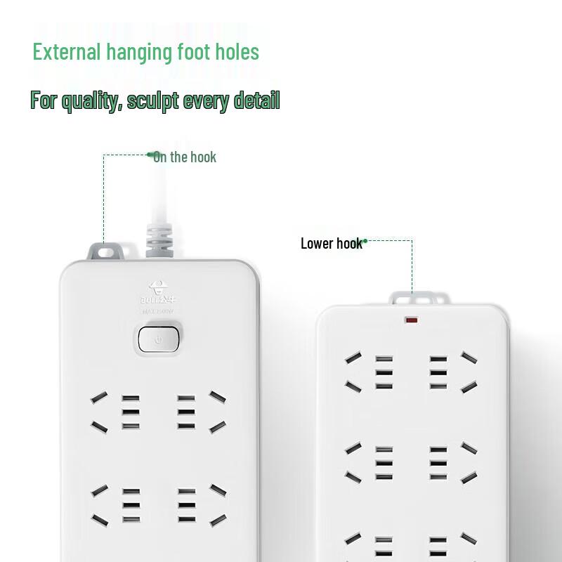 BULL GN-217 8-Outlet Master Control Power Strip CN plug (adapter included)