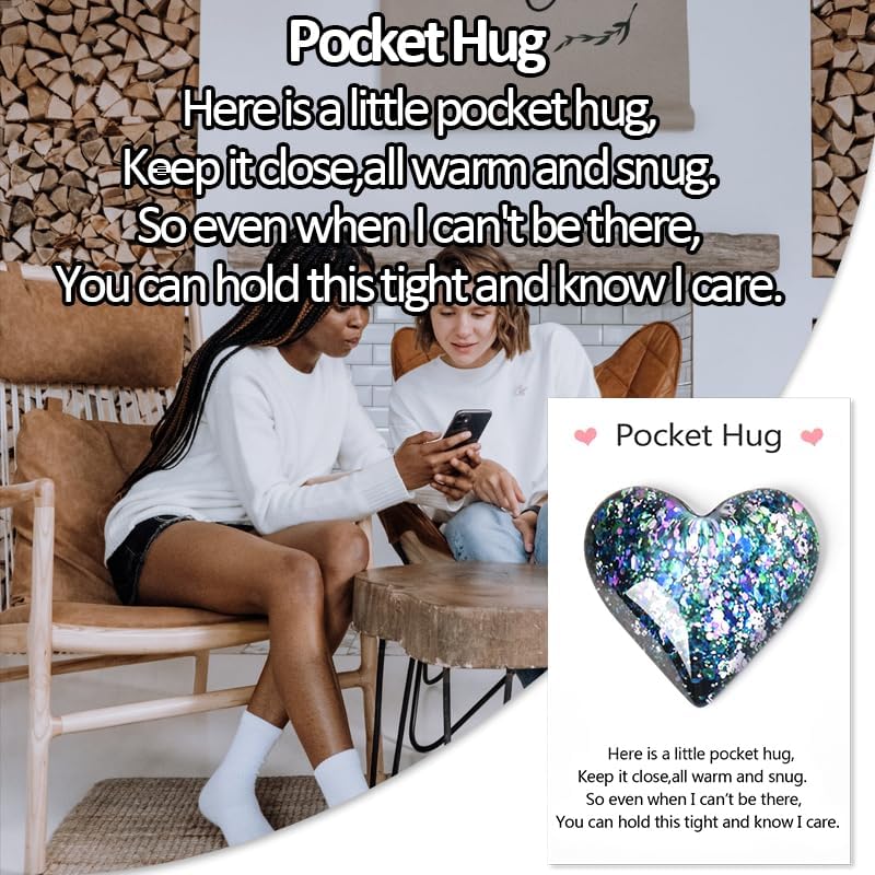 Sisadodo Pocket Hug Heart Token - Encouragement Gifts for Daughter, Son, Friends & Family