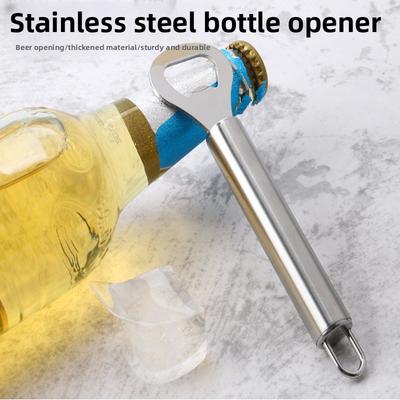 Creative Multifunctional Stainless Steel Beer Bottle Opener, Simple Metal Can Opener, Beer Cap Opener