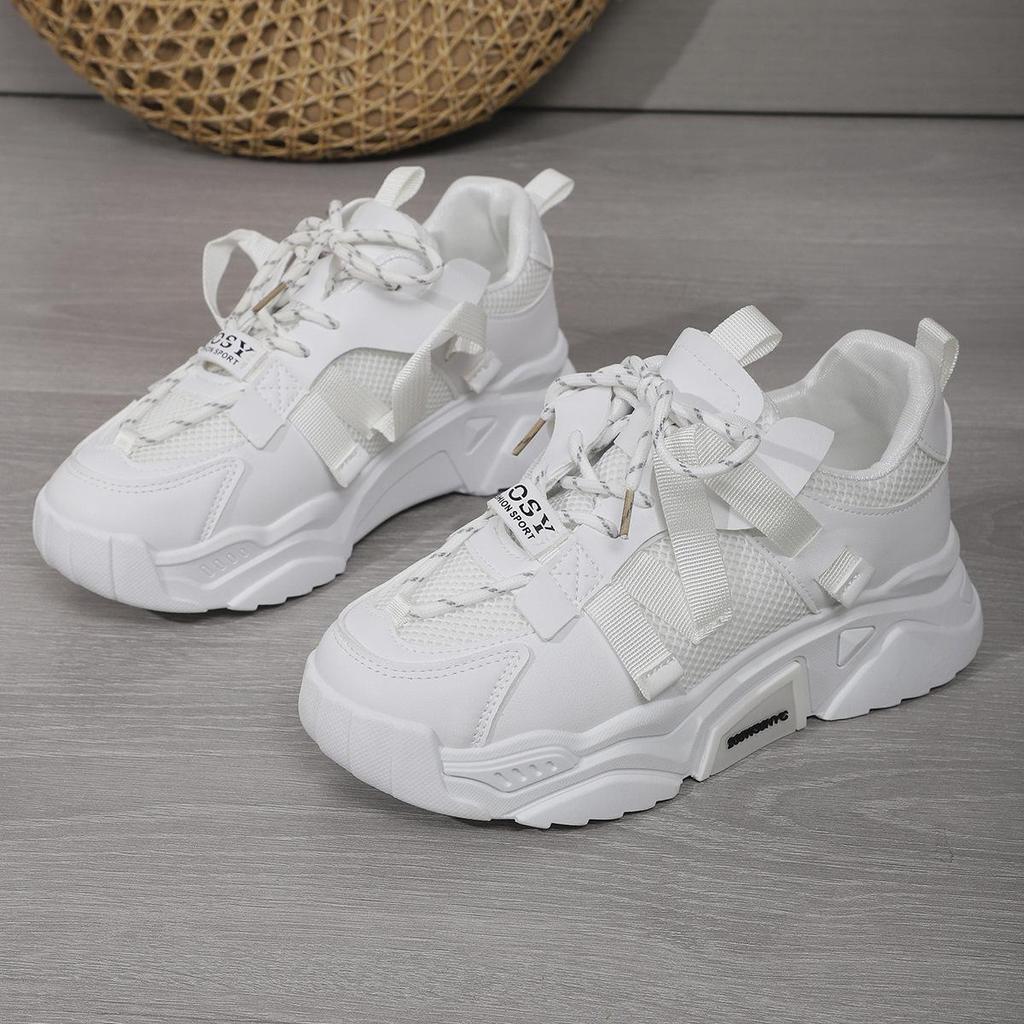 Mode Frühling Damen Sneaker Grün Plateau Sneaker Dicke Sohle Sportschuhe Mode Luxus Klobige Sneaker Tennis Slip On Freizeitschuhe