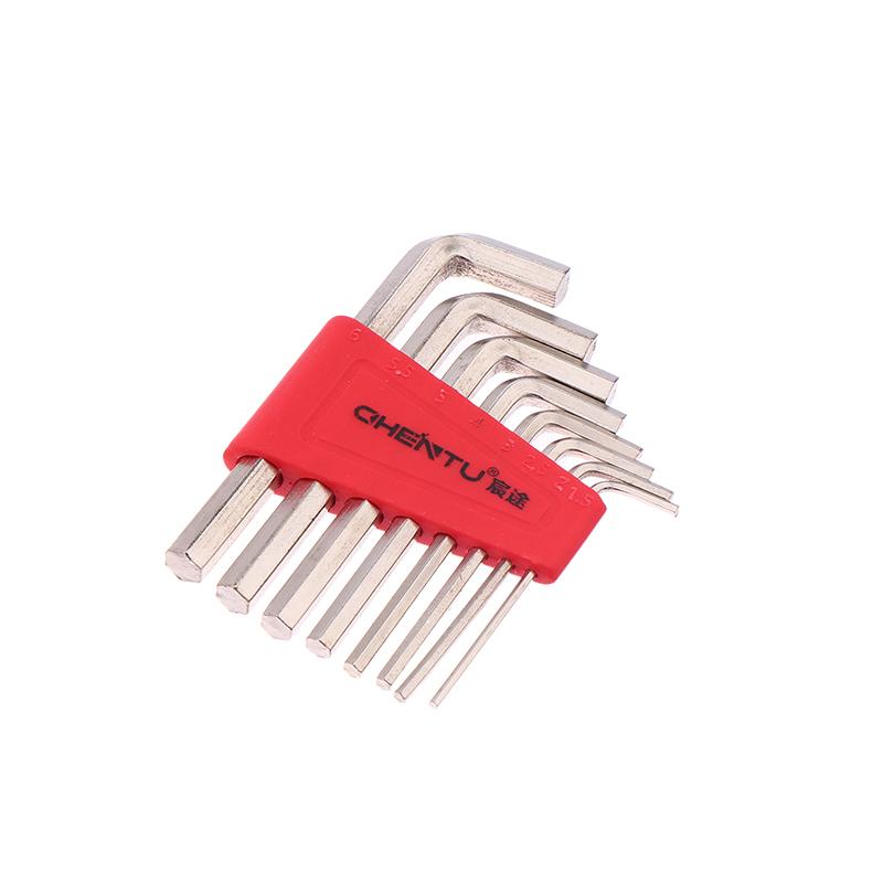 8Pcs Allen Wrench Metric Wrench Inch Wrench L Wrench Size Allen Key Short Arm Tool Set Easy To Carry In The Pocket