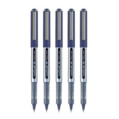 Uni-Ball Eye UB150 0.5mm Roller Ball Pen Blue Ink Pack of 5 Smooth Writing Office School Gift