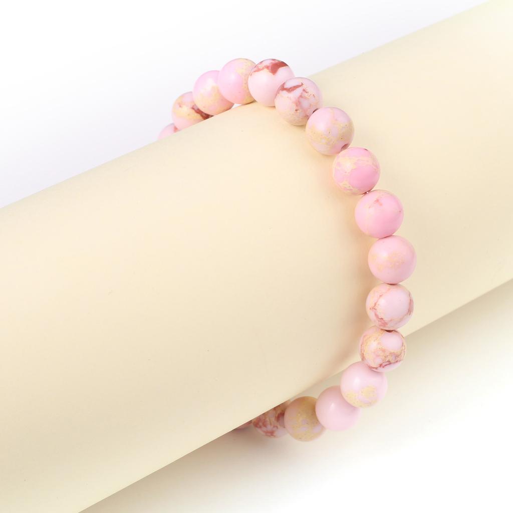 Nový styl Dámský náramek Přírodní kámen Emperor Stone Korálky 8X8 MM Přívěsky pro ženy Romantický dárek k narozeninám