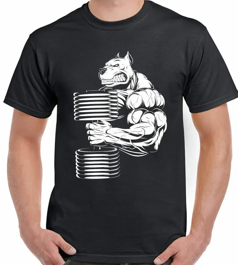 Bulldog Fitnessstudio Gym Bodybuilding Training TShirt 100 Cotton ONeck Summer Short Sleeve Casual Unisexs Tshirt Size S3XL