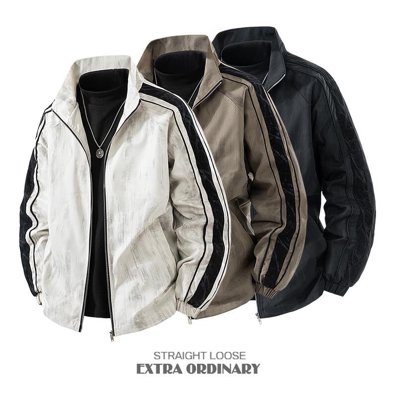 

TOM ADAM 2025 Side Stripe Tie-Dye Casual Jacket 2XL