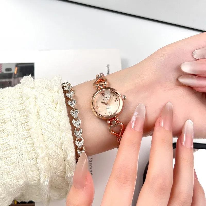 Ladies' Watch Fashion Leisure Love Bracelet Exquisite and Compact Quartz Watches Female Student Watch Gift Relogio Feminino