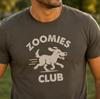 Zoomies Club T-shirt: Retro Cartoon Dog Graphic Tee