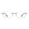 High-intelligence cat's eye rimless glasses frame, ultra-light retro high-end color-changing gray glasses frame, can be equipped with myopia glasses