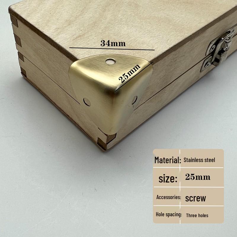 Narożnik ze stali nierdzewnej do pudełek rzemieślniczych 25x25mm