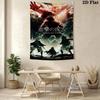 Dark Warrior Tapestry Bold Art Space Tapestry Background Cloth Wallmounted Work Of Art Home Decor Homestay Soft Decoration Tapestry