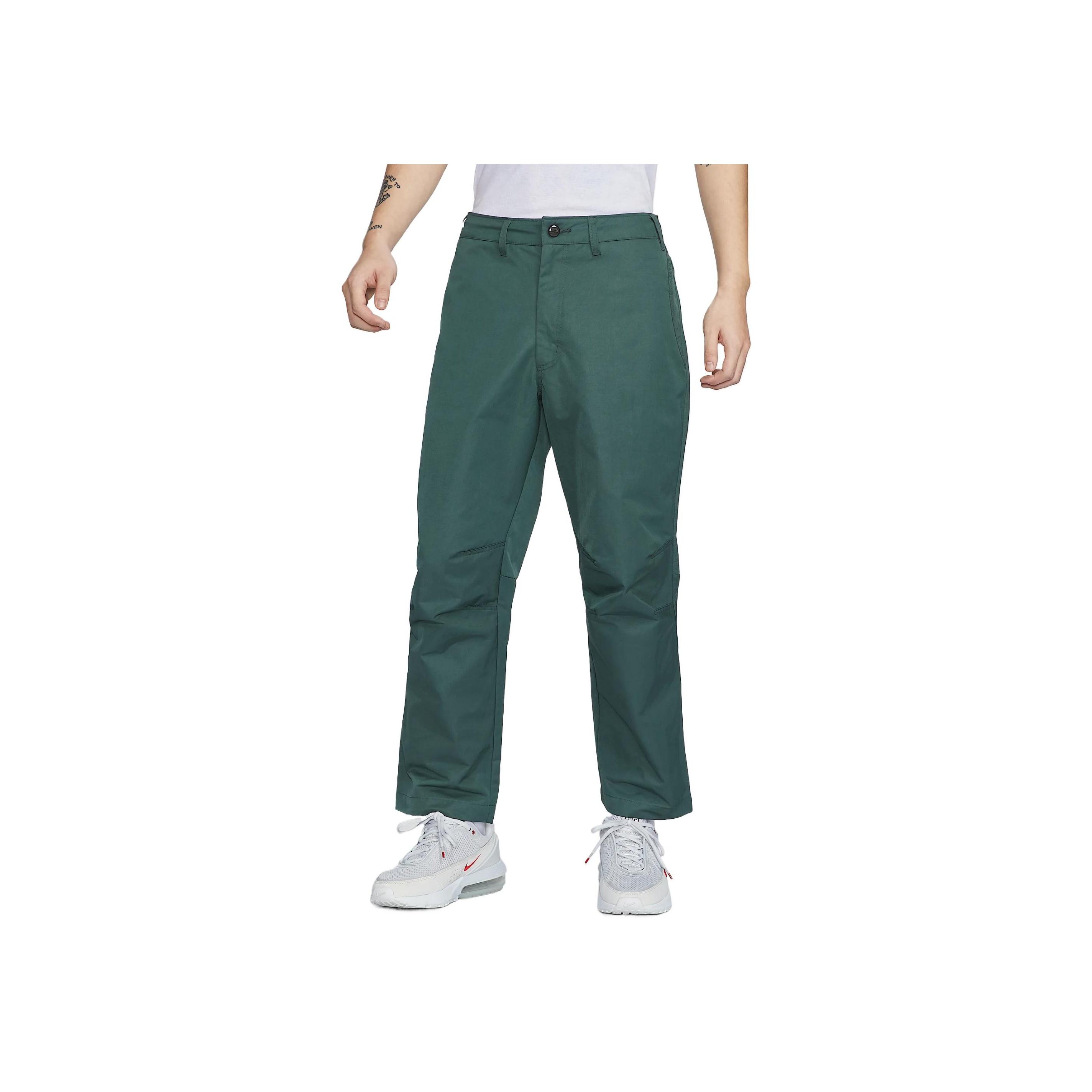 

Nike Comfortable Loose Fit Zipper Solid Color Casual Pants Men bottoms Green FZ0711-338 XL