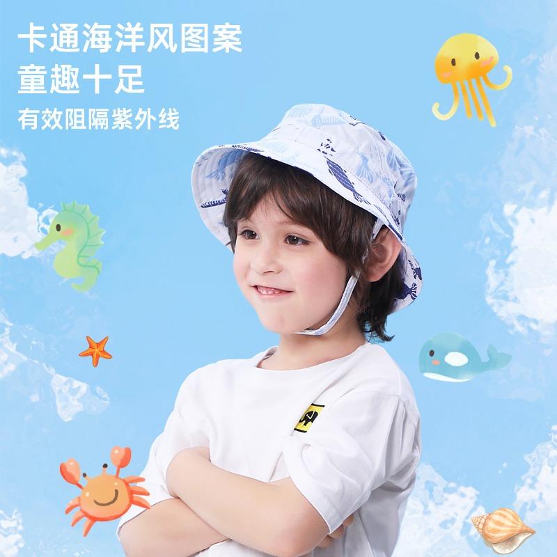 Sunscreen Hat Baby Children's Sun Hat Spring Summer Bucket Hat Outdoor Baby Hat Children's Cool Hat