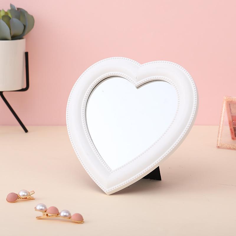Heart Mirror Cosmetic Mirror Decorative Mirror Girl Heart Student Dormitory Mirror Home Decor Living Room Decoration Wall Decor