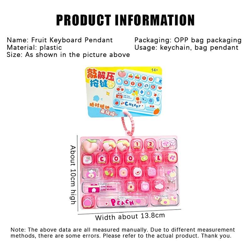 Cute Kawaii 3D Cartoon Keycaps With Cherry Peach Themes And Soft Touch Finish Perfect For Mechanical Keyboard Gaming Decoration