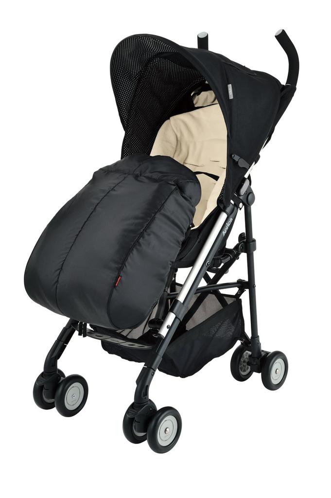 Aprica 2-Way Foot Muff, Black, Genuine Product (Can also be used as a seat liner) 98893