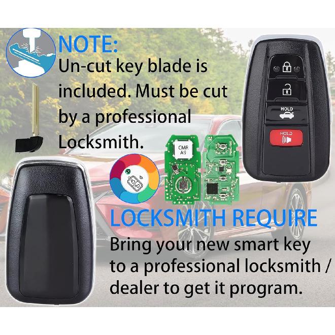 Smart Key for Toyota Camry 2018-2023, Alliskeys Key Fob Fit for HYQ14FBC 231451-0351 89904-06220 89904-06240