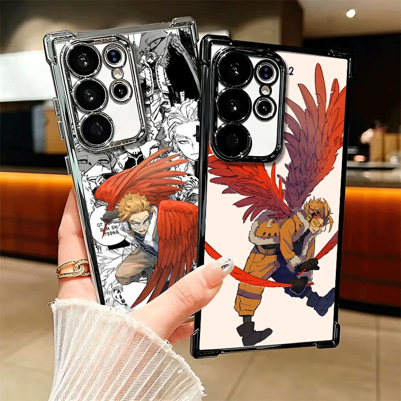 MHA My Hero Hawks Soft Phone Case For Samsung Galaxy S26 Ultra S25 Edge S24 FE S23 Plus S22 S21 + S20 Plating Anti-Fall Fundas