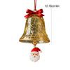 Weihnachtsglocken-Ornamente Weihnachtsbaumhänger Jingle Bell mit Weihnachtsmann/Elch/Pinguin-Ornamenten für die Feiertags-Heimbaumdekoration