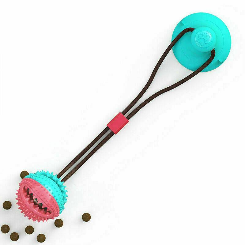 Pet Dog Molar Rope Ball Chew Toy Suction Cup Tug Toy Tooth Cleaning Bite Resistant Puppy Teething Toy