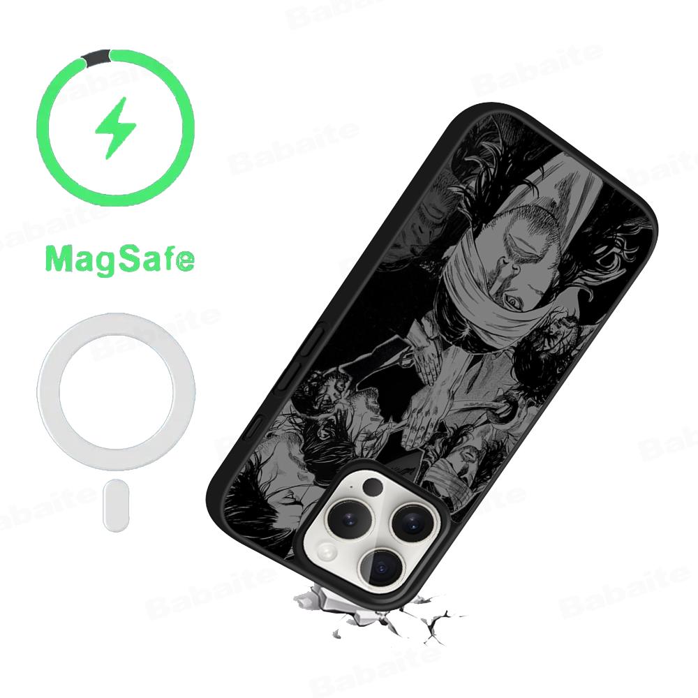 Japanese Vagabond Phone Case Magnetic Case For IPhone 16 14 13 12 11 15 Pro Max Plus For Magsafe Wireless Charge Cover