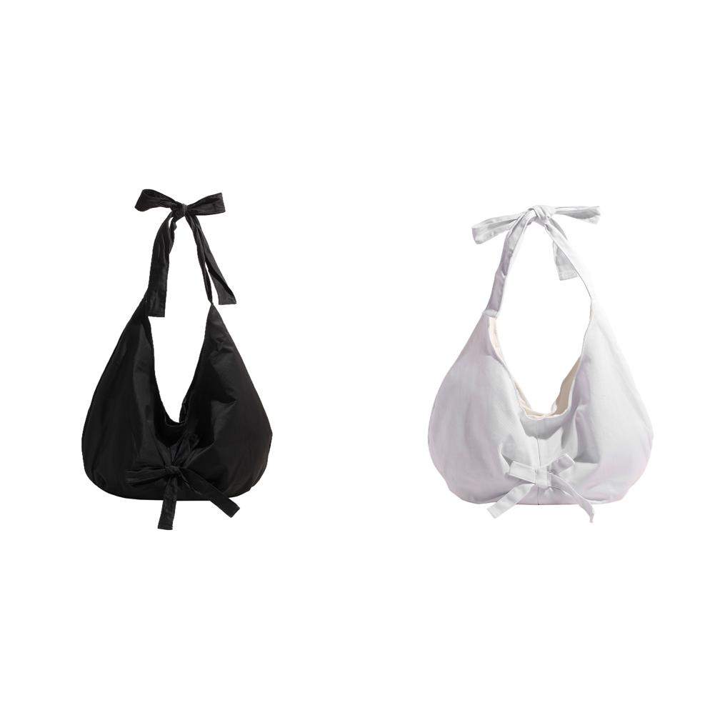 

Холщовая сумка через плечо с бантом для женщин, сумка через плечо, сумка-хобо для улицы (черный)