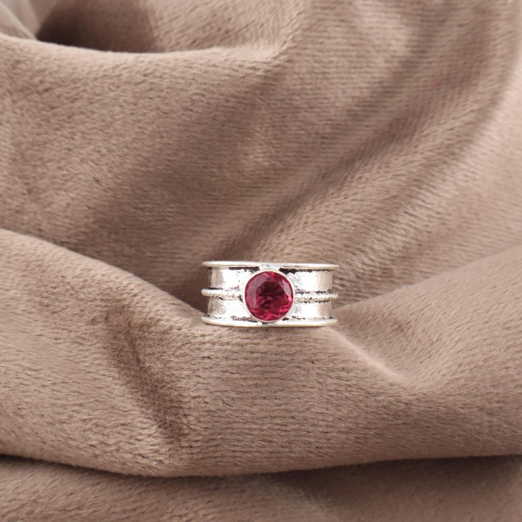 Pink Rubellite Gemstone Jewelry, 925 Sterling Silver Ring, Handmade Charming Ring, Bohemian Rubellite Ring For Grandma Gift