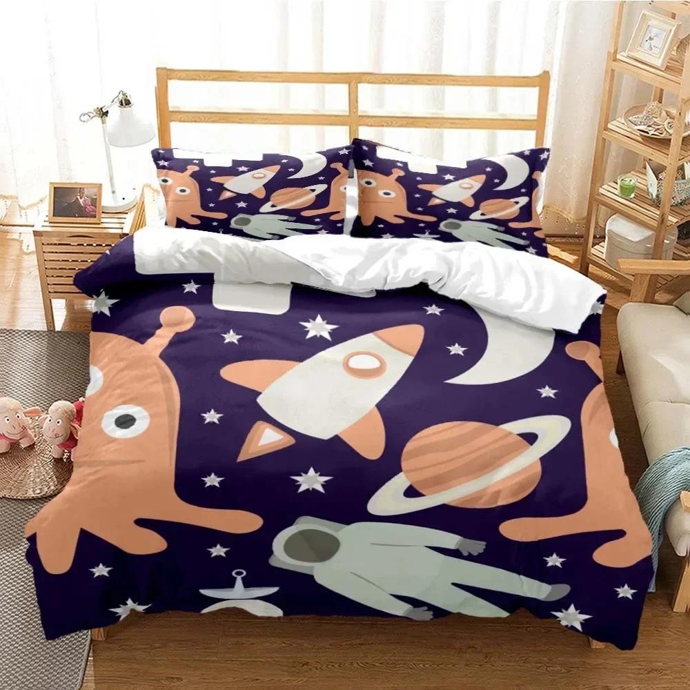 Cartoon Niedlich Druck Digitaldruck Polyester Bettwäsche Sets Kind Kinder Bezüge Jungen Bettwäsche Set Teenager Bettwäsche Set