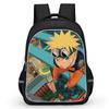 Dual Zipper Pockets, NARUTO Design Suitable For Boys&Girls, Durable 16-inch Lightweight Kids Cartoon Student Backpack Age 5-11.