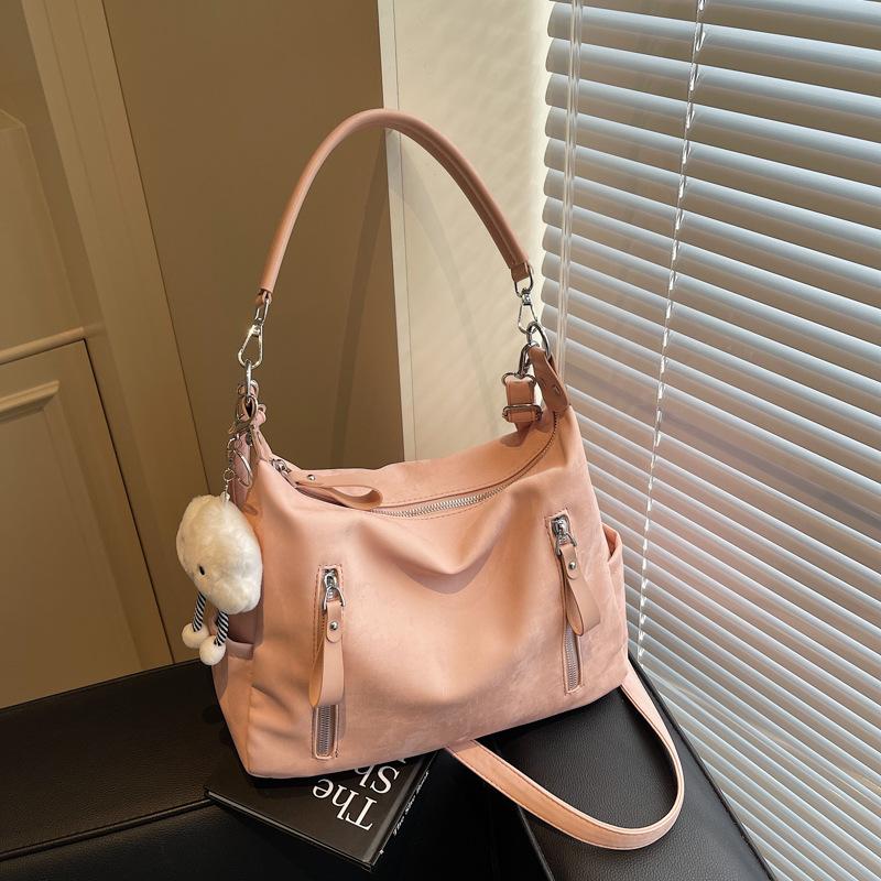 Väska med stor kapacitet dam vår och sommar mångsidig ny avslappnad axelbudväska pendlare toteväska